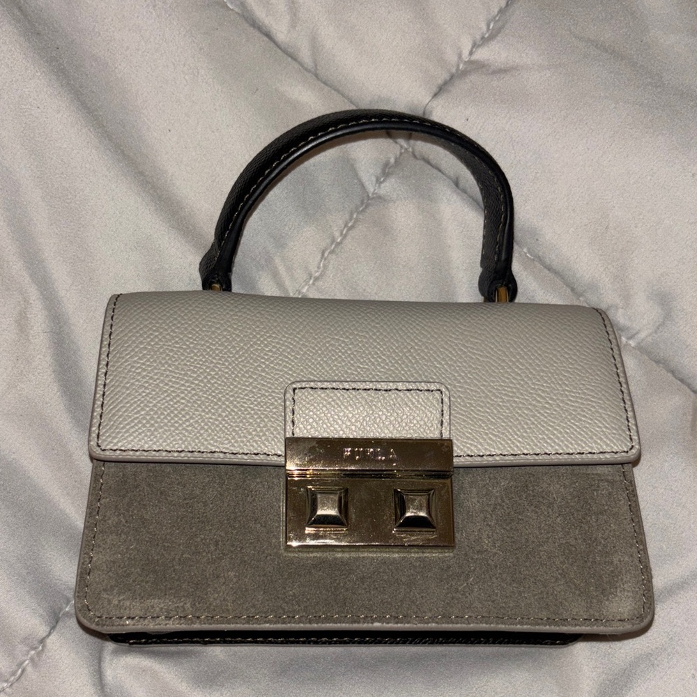 Furla Gray and Cream Mini Bag